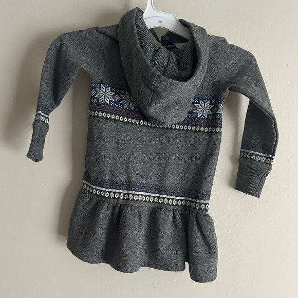 Ralph Lauren Girls Hoodie Sweatshirt Dress sz 4 Peplum Ruffle - Picture 2 of 6